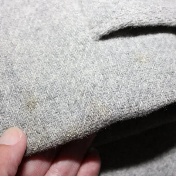 J. Crew Womens Stadium Cloth by Nello Gori Wool Blend Pea Coat Gray Size 8 Tall - Picture 12 of 13